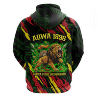 Menelik II Hoodie with Lion of Adwa Title, Battle of Adwa 1896 Graphic and Bold Pan-African - Wonder Print Shop