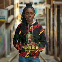 Menelik II Hoodie with Lion of Adwa Title, Battle of Adwa 1896 Graphic and Bold Pan-African - Wonder Print Shop