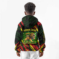 Menelik II Kid Hoodie with Lion of Adwa Title, Battle of Adwa 1896 Graphic and Bold Pan-African - Wonder Print Shop