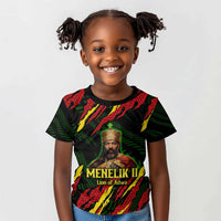 Menelik II Kid T shirt with Lion of Adwa Title, Battle of Adwa 1896 Graphic and Bold Pan-African - Wonder Print Shop