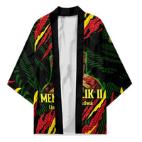 Menelik II Kimono with Lion of Adwa Title, Battle of Adwa 1896 Graphic and Bold Pan-African - Wonder Print Shop