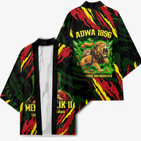Menelik II Kimono with Lion of Adwa Title, Battle of Adwa 1896 Graphic and Bold Pan-African - Wonder Print Shop