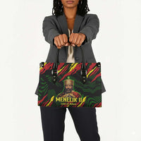 Menelik II Leather Bag with Lion of Adwa Title, Battle of Adwa 1896 Graphic and Bold Pan-African - Wonder Print Shop