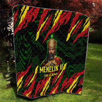Menelik II Quilt with Lion of Adwa Title, Battle of Adwa 1896 Graphic and Bold Pan-African - Wonder Print Shop