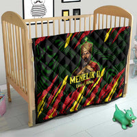 Menelik II Quilt with Lion of Adwa Title, Battle of Adwa 1896 Graphic and Bold Pan-African - Wonder Print Shop