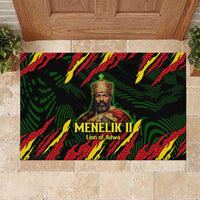 Menelik II Rubber Doormat with Lion of Adwa Title, Battle of Adwa 1896 Graphic and Bold Pan-African - Wonder Print Shop