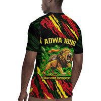 Menelik II Rugby Jersey with Lion of Adwa Title, Battle of Adwa 1896 Graphic and Bold Pan-African - Wonder Print Shop