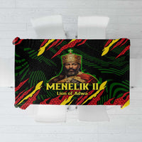 Menelik II Tablecloth with Lion of Adwa Title, Battle of Adwa 1896 Graphic and Bold Pan-African - Wonder Print Shop