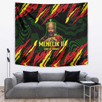 Menelik II Tapestry with Lion of Adwa Title, Battle of Adwa 1896 Graphic and Bold Pan-African - Wonder Print Shop