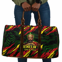 Menelik II Travel Bag with Lion of Adwa Title, Battle of Adwa 1896 Graphic and Bold Pan-African - Wonder Print Shop
