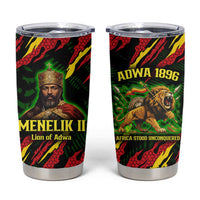 Menelik II Tumbler Cup with Lion of Adwa Title, Battle of Adwa 1896 Graphic and Bold Pan-African - Wonder Print Shop