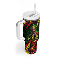 Menelik II Tumbler With Handle with Lion of Adwa Title, Battle of Adwa 1896 Graphic and Bold Pan-African - Wonder Print Shop