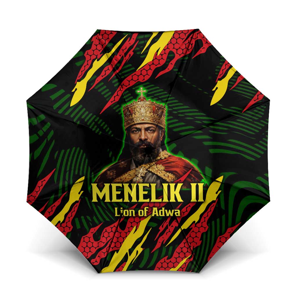 Menelik II Umbrella with Lion of Adwa Title, Battle of Adwa 1896 Graphic and Bold Pan-African - Wonder Print Shop