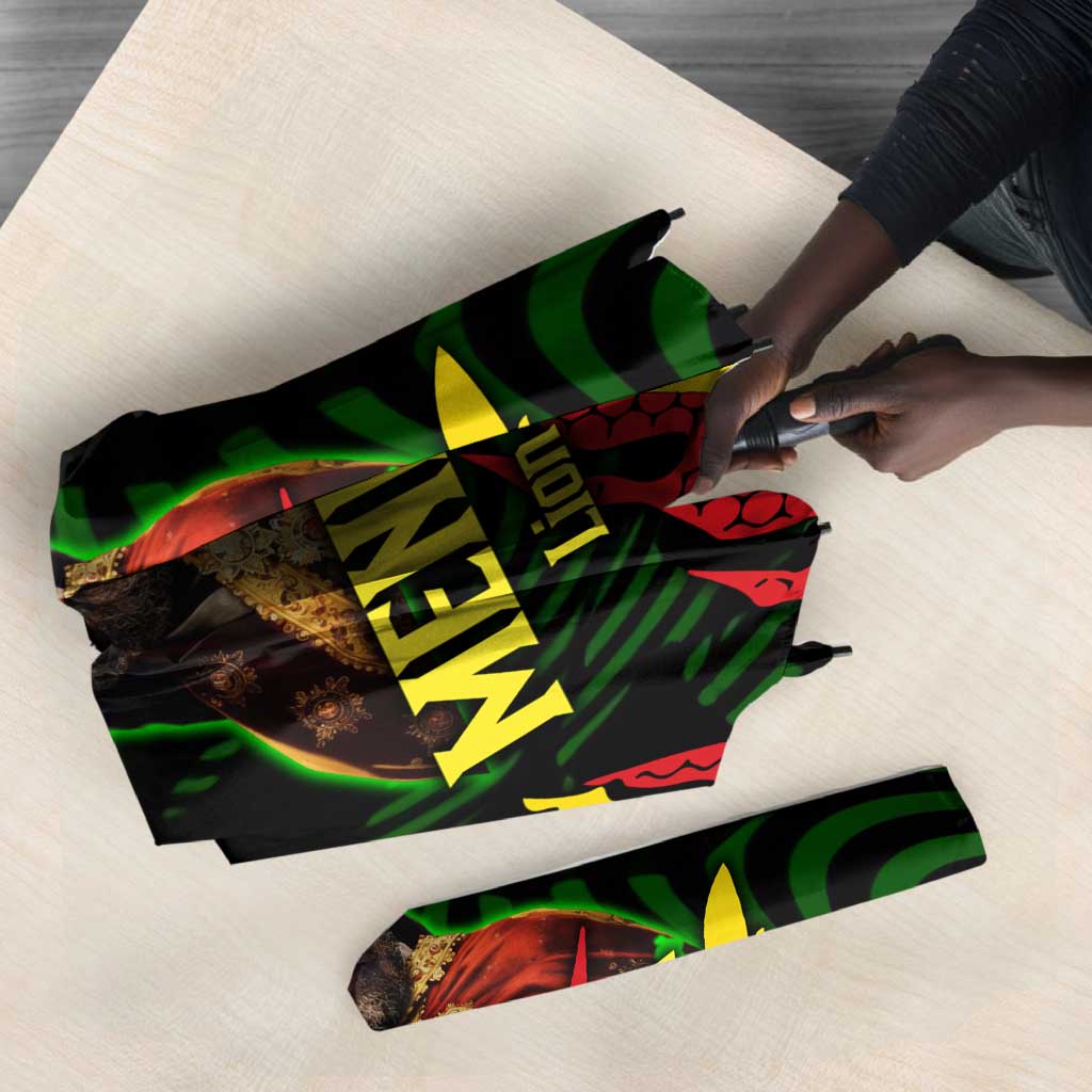 Menelik II Umbrella with Lion of Adwa Title, Battle of Adwa 1896 Graphic and Bold Pan-African - Wonder Print Shop