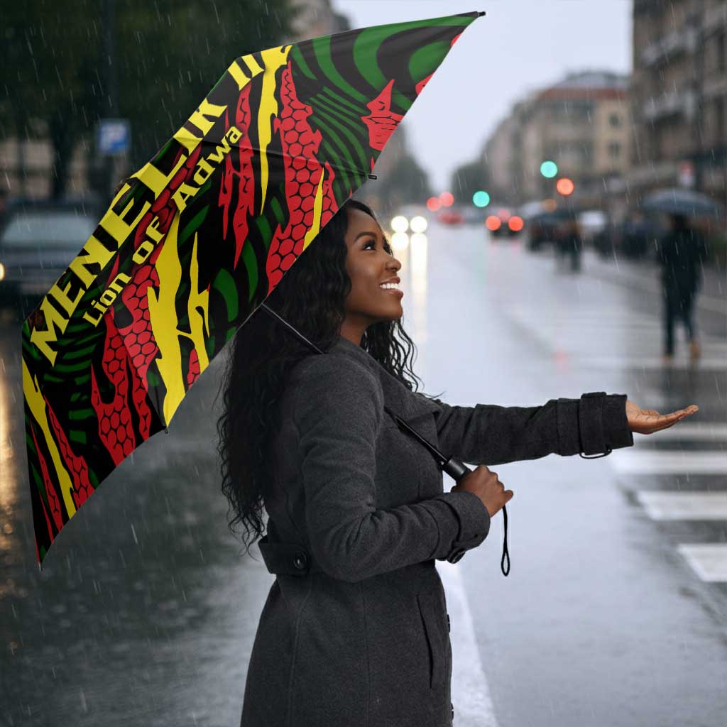 Menelik II Umbrella with Lion of Adwa Title, Battle of Adwa 1896 Graphic and Bold Pan-African - Wonder Print Shop