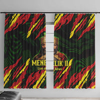 Menelik II Window Curtain with Lion of Adwa Title, Battle of Adwa 1896 Graphic and Bold Pan-African - Wonder Print Shop