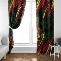 Menelik II Window Curtain with Lion of Adwa Title, Battle of Adwa 1896 Graphic and Bold Pan-African - Wonder Print Shop
