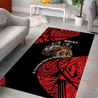 Menelik II Area Rug with Adwa Victory Map, Africa Defeated an Empire Text and Red Geometric - Wonder Print Shop