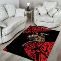 Menelik II Area Rug with Adwa Victory Map, Africa Defeated an Empire Text and Red Geometric - Wonder Print Shop