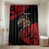 Menelik II Bathroom Set with Adwa Victory Map, Africa Defeated an Empire Text and Red Geometric - Wonder Print Shop