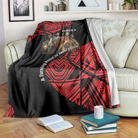 Menelik II Blanket with Adwa Victory Map, Africa Defeated an Empire Text and Red Geometric - Wonder Print Shop