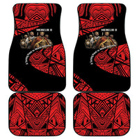 Menelik II Car Mats with Adwa Victory Map, Africa Defeated an Empire Text and Red Geometric - Wonder Print Shop