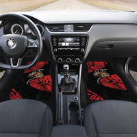Menelik II Car Mats with Adwa Victory Map, Africa Defeated an Empire Text and Red Geometric - Wonder Print Shop