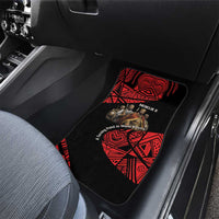 Menelik II Car Mats with Adwa Victory Map, Africa Defeated an Empire Text and Red Geometric - Wonder Print Shop
