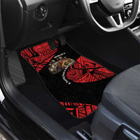 Menelik II Car Mats with Adwa Victory Map, Africa Defeated an Empire Text and Red Geometric - Wonder Print Shop