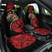Menelik II Car Seat Cover with Adwa Victory Map, Africa Defeated an Empire Text and Red Geometric - Wonder Print Shop
