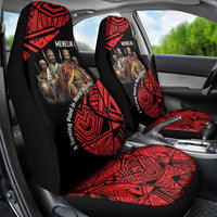 Menelik II Car Seat Cover with Adwa Victory Map, Africa Defeated an Empire Text and Red Geometric - Wonder Print Shop