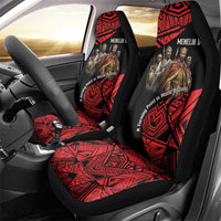 Menelik II Car Seat Cover with Adwa Victory Map, Africa Defeated an Empire Text and Red Geometric - Wonder Print Shop