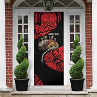 Menelik II Door Cover with Adwa Victory Map, Africa Defeated an Empire Text and Red Geometric - Wonder Print Shop