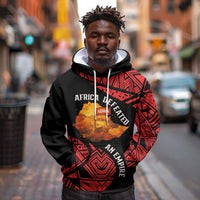 Menelik II Hoodie with Adwa Victory Map, Africa Defeated an Empire Text and Red Geometric - Wonder Print Shop