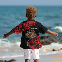 Menelik II Kid Hawaiian Shirt with Adwa Victory Map, Africa Defeated an Empire Text and Red Geometric - Wonder Print Shop