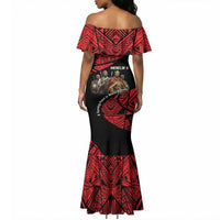 Menelik II Mermaid Dress with Adwa Victory Map, Africa Defeated an Empire Text and Red Geometric - Wonder Print Shop