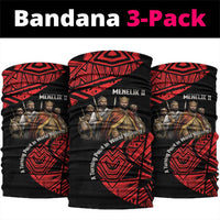 Menelik II Neck Gaiter with Adwa Victory Map, Africa Defeated an Empire Text and Red Geometric - Wonder Print Shop