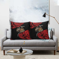 Menelik II Pillow Cover with Adwa Victory Map, Africa Defeated an Empire Text and Red Geometric - Wonder Print Shop