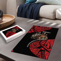 Menelik II Puzzle with Adwa Victory Map, Africa Defeated an Empire Text and Red Geometric - Wonder Print Shop