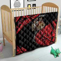 Menelik II Quilt with Adwa Victory Map, Africa Defeated an Empire Text and Red Geometric - Wonder Print Shop