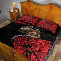 Menelik II Quilt Bed Set with Adwa Victory Map, Africa Defeated an Empire Text and Red Geometric - Wonder Print Shop