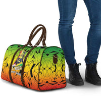 Menelik II Travel Bag with Crowned Portrait, Ethiopia Never Colonized Text and Pan-African Abstract - Wonder Print Shop