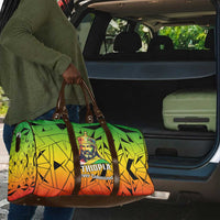 Menelik II Travel Bag with Crowned Portrait, Ethiopia Never Colonized Text and Pan-African Abstract - Wonder Print Shop