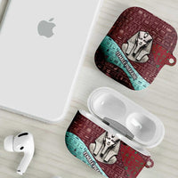 Hatshepsut AirPods Case with Pharaoh Bust Illustration, Female Pharaoh Title and Egyptian Hieroglyph - Wonder Print Shop