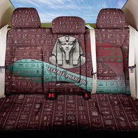 Hatshepsut Back Car Seat Cover with Pharaoh Bust Illustration, Female Pharaoh Title and Egyptian Hieroglyph - Wonder Print Shop