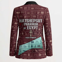 Hatshepsut Blazer with Pharaoh Bust Illustration, Female Pharaoh Title and Egyptian Hieroglyph - Wonder Print Shop