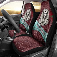 Hatshepsut Car Seat Cover with Pharaoh Bust Illustration, Female Pharaoh Title and Egyptian Hieroglyph - Wonder Print Shop
