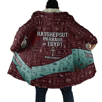 Hatshepsut Cloak with Pharaoh Bust Illustration, Female Pharaoh Title and Egyptian Hieroglyph - Wonder Print Shop