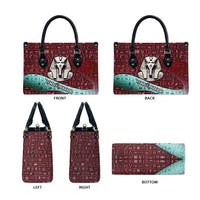 Hatshepsut Leather Bag with Pharaoh Bust Illustration, Female Pharaoh Title and Egyptian Hieroglyph - Wonder Print Shop