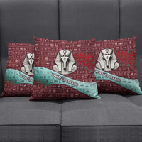 Hatshepsut Pillow Cover with Pharaoh Bust Illustration, Female Pharaoh Title and Egyptian Hieroglyph - Wonder Print Shop